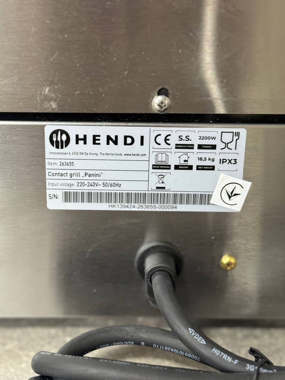 Контактный гриль Hendi 263655 (ребро/ребро)